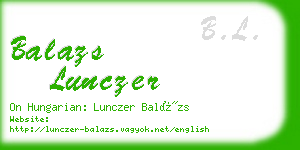 balazs lunczer business card